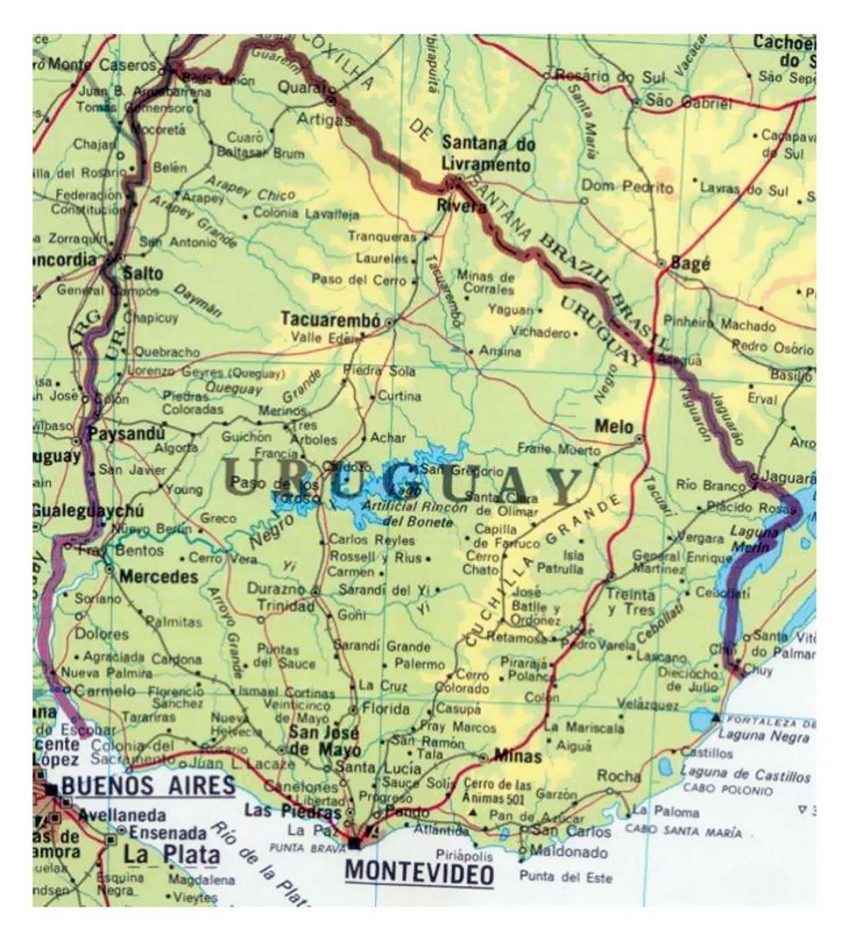 地图乌拉圭