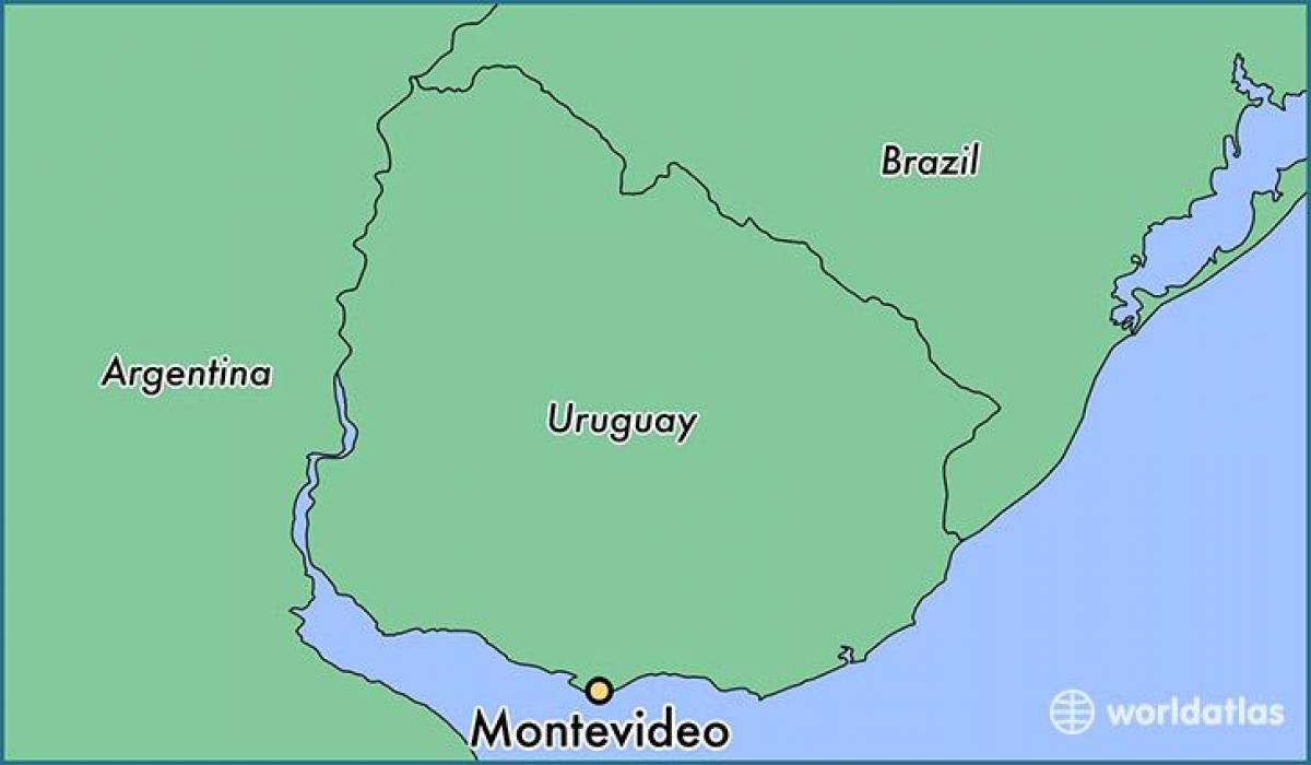 地图乌拉圭蒙得维的亚