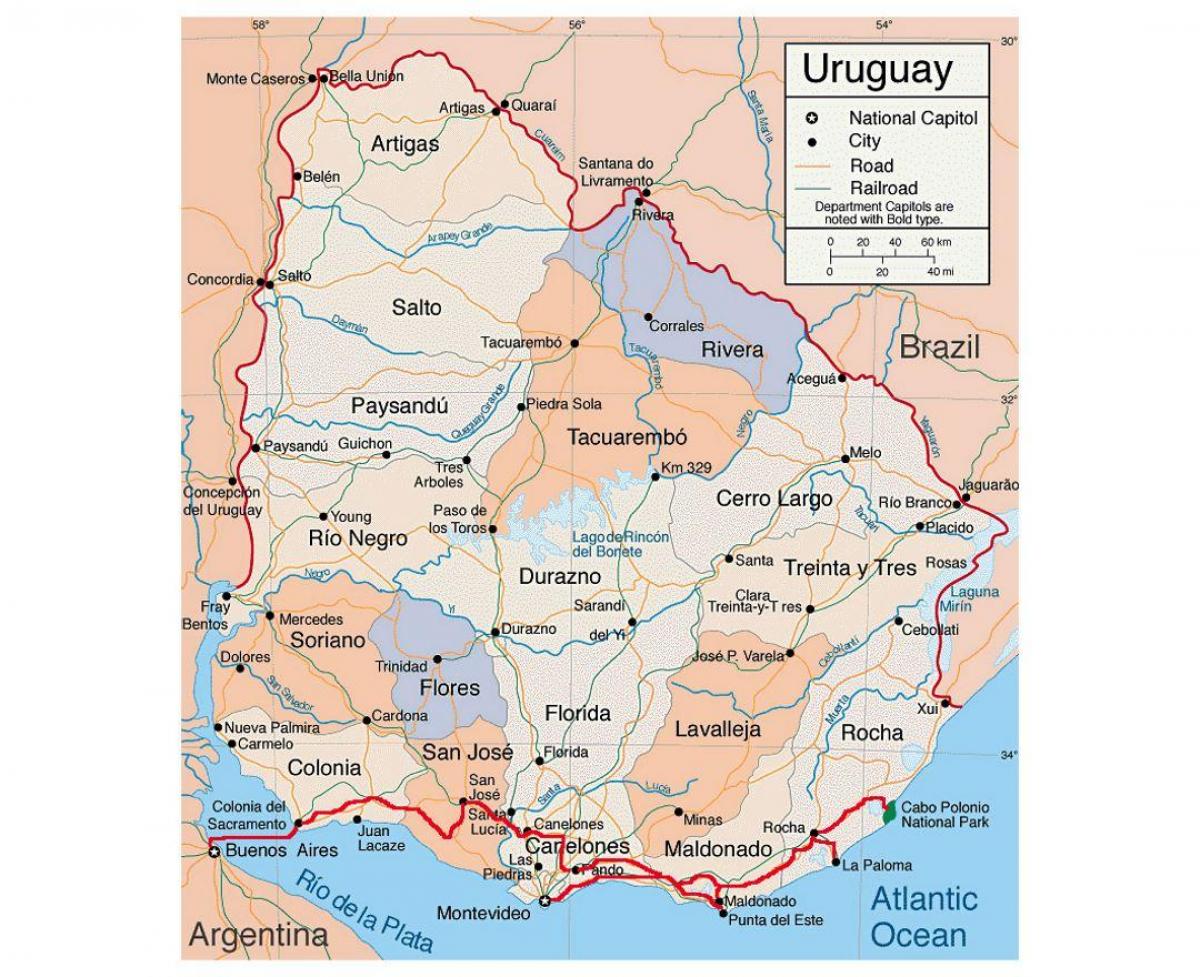 地图乌拉圭与此贴