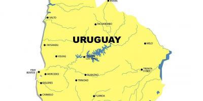 地图上的乌拉圭河
